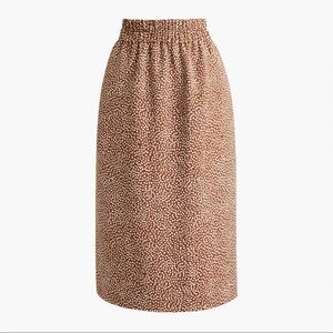 Jcrew Brown Polka Dot pull on Skirt